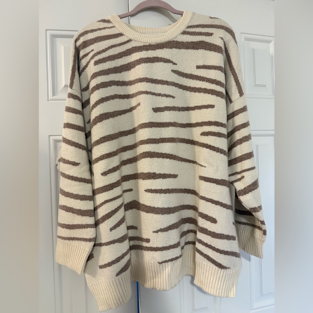 Workshop Republic Clothing Beige and  Tan Sweater